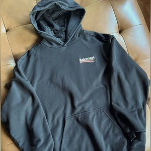 Balenciaga Logo Embroidered Hoodie